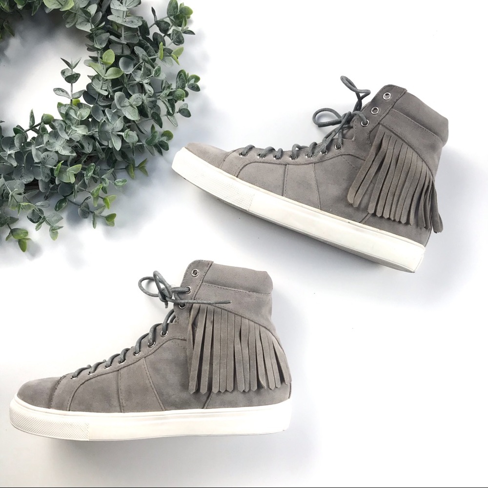 Eliza Guilty Sole Fringe High Top Sneaker Size 7.5